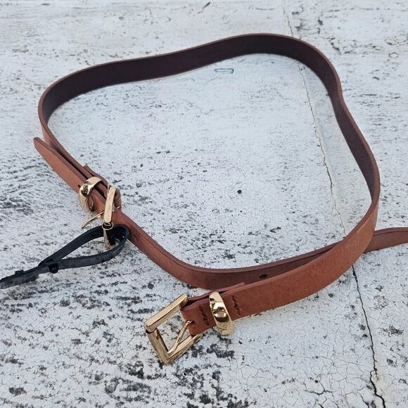 Another Line Women Belt Brown Genuine Leather Waistband Pin Buckle Belt Size S main image 5
